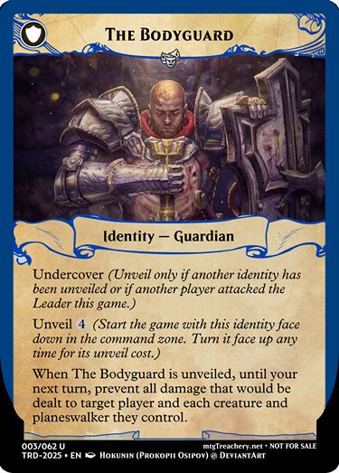 MTG Treachery Guardian identity card